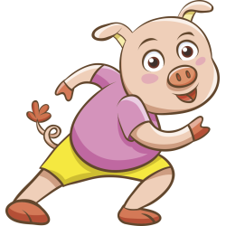 Autocollant Enfant Cochon