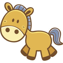 Autocollant Enfant Cheval