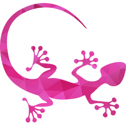 Autocollant Salamandre Rose 1