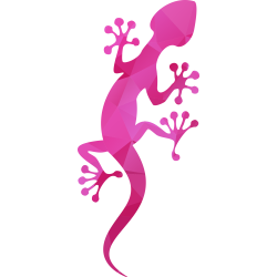 Autocollant Salamandre Rose 2