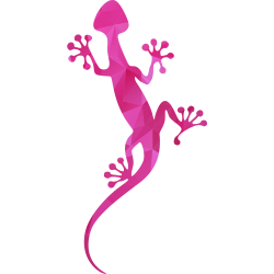 Autocollant Salamandre Rose 3