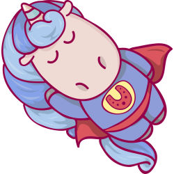 Autocollant Licorne Super Héro