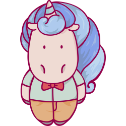 Autocollant Licorne Costume