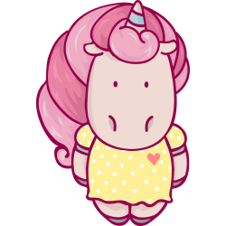 Autocollant Licorne Robe