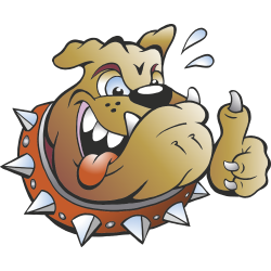 Autocollant Bouledog Pouce