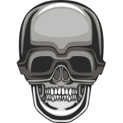Autocollant Tête De Mort Casque