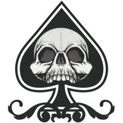 Autocollant Crâne As De Pique