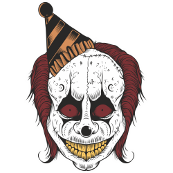 Autocollant Clown Peur