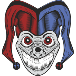 Autocollant Clown Peur 2