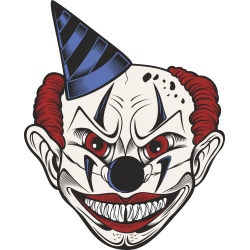 Autocollant Clown Peur 6