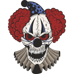 Autocollant Clown Peur 7