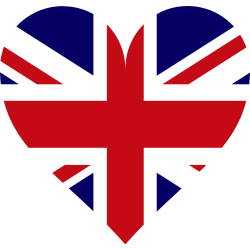 Autocollant Londres Coeur Drapeau