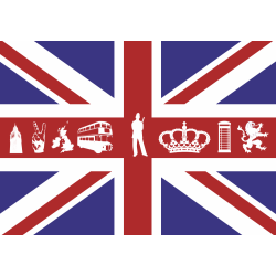 Autocollant Londres Drapeau