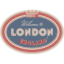 Autocollant Londres Welcome