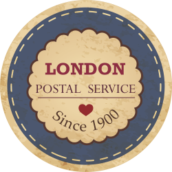 Autocollant Londres Timbre Vintage 3