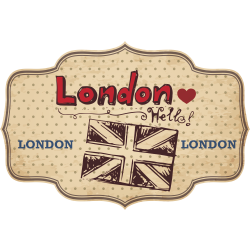 Autocollant Londres Timbre Vintage 4