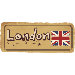 Autocollant Londres Timbre Vintage 5