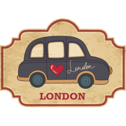 Autocollant Londres Timbre Vintage 6