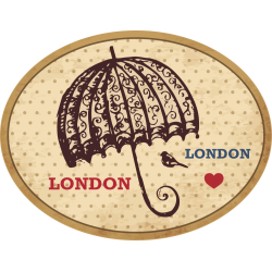 Autocollant Londres Timbre Vintage 7