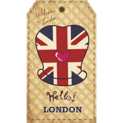 Autocollant Londres Timbre Vintage 9