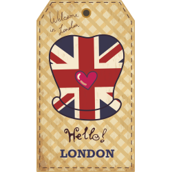 Autocollant Londres Timbre Vintage 10