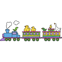 Autocollant Enfant Train 1