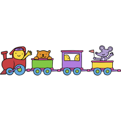 Autocollant Enfant Train 2