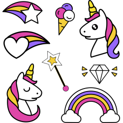 Autocollant Kit Licorne
