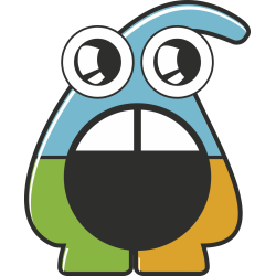 Autocollant Monstre Dessin Animé 11