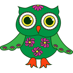 Autocollant Chouette Modern 2