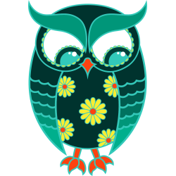 Autocollant Chouette Modern 3