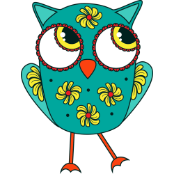 Autocollant Chouette Modern 4