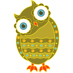 Autocollant Chouette Modern 8