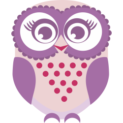 Autocollant Chouette Rose 1