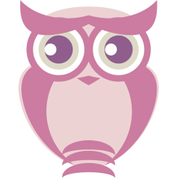 Autocollant Chouette Rose 2