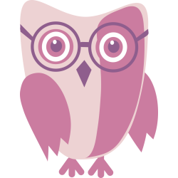 Autocollant Chouette Rose 5