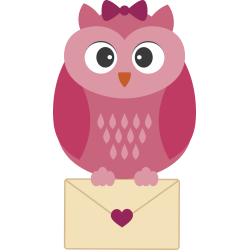 Autocollant Chouette Enveloppe