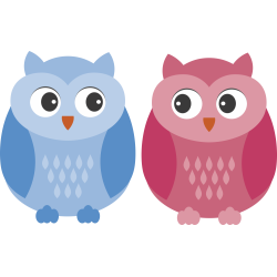 Autocollant Couple Chouette