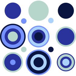 Autocollant Kit Cercle Design Bleu