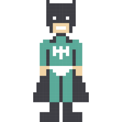 Autocollant Superhéro Pixel 2