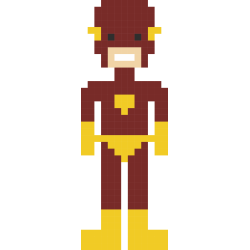 Autocollant Superhéro Pixel 3