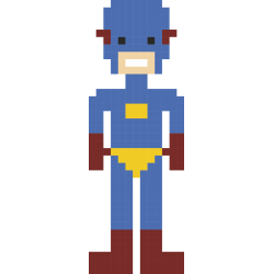 Autocollant Superhéro Pixel 4