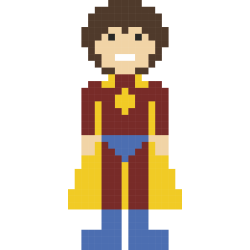 Autocollant Superhéro Pixel 5