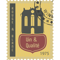 Autocollant Timbre Vintage Vin Et Qualité