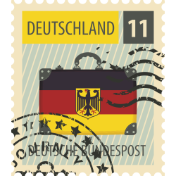 Autocollant Timbre Vintage Allemagne