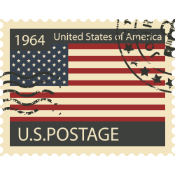 Autocollant Timbre Vintage Usa 2