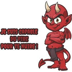 Autocollant Diable Capable Du Pire