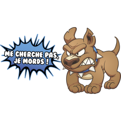 Autocollant Chien Je Mords