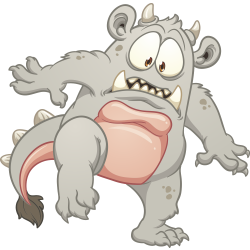 Autocollant Monstre Hébété