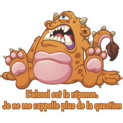 Autocollant Monstre Alcool